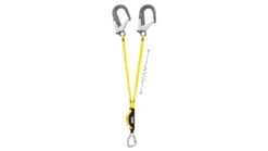 Petzl Absorbica-Y Lanyard W/Energy Absorber, Captive Carabiners -Petzl Adventure Sales Store opplanet petzl absorbica y 150 mgo double lanyard w energy absorber captive carabiner mgo ansi main